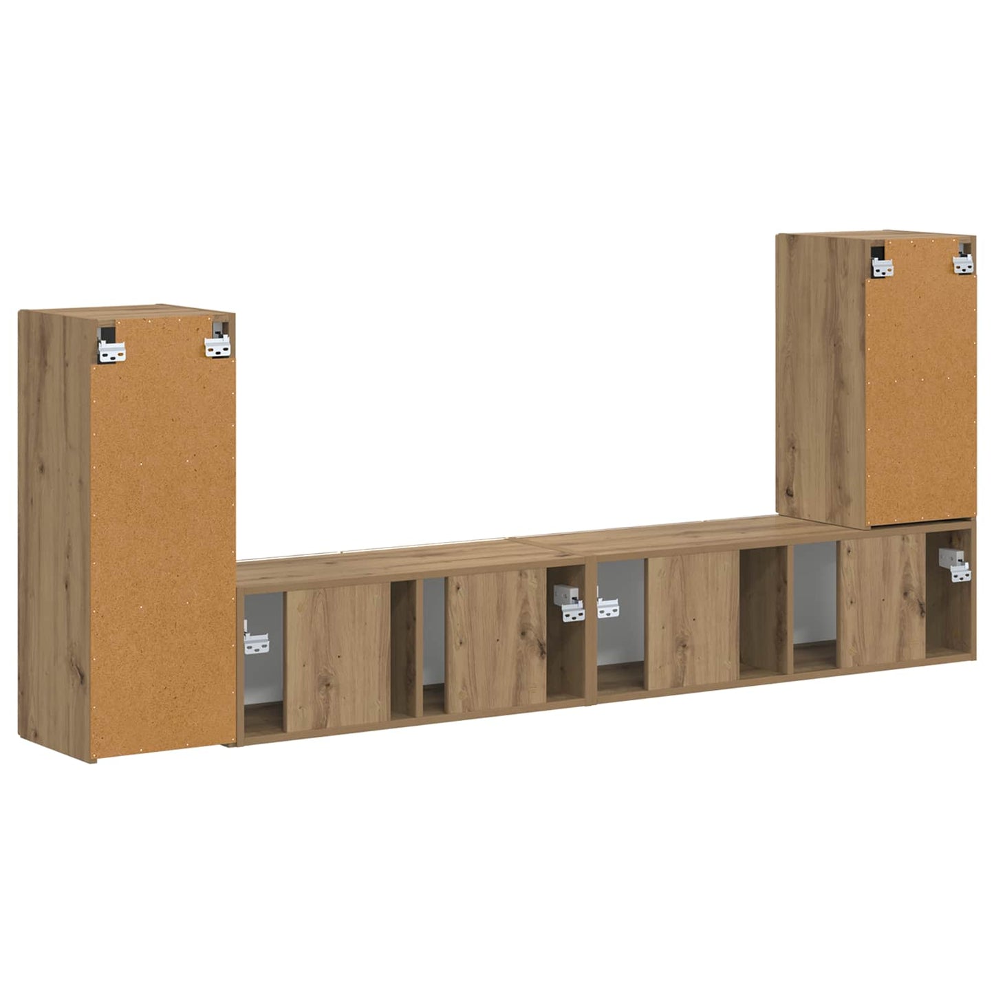 TV Cabinet Set 4 pcs Artisan Oak Engineered Wood