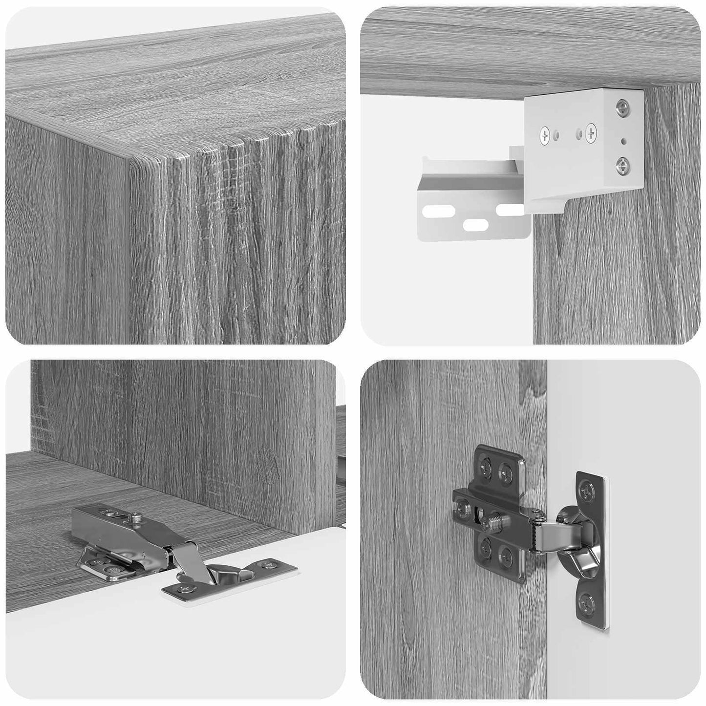 TV Cabinet Set 8 pcs Grey Sonoma Engineered Wood