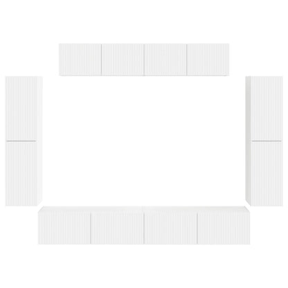 TV Cabinet 8 pcs White