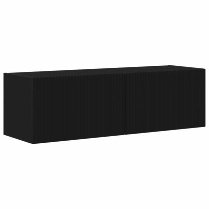 TV Cabinet 8 pcs Black