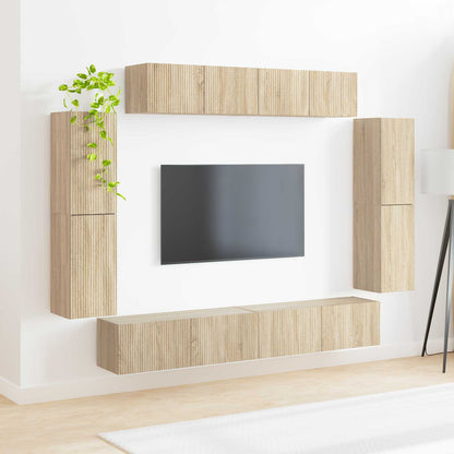 TV Cabinet 8 pcs Sonoma Oak