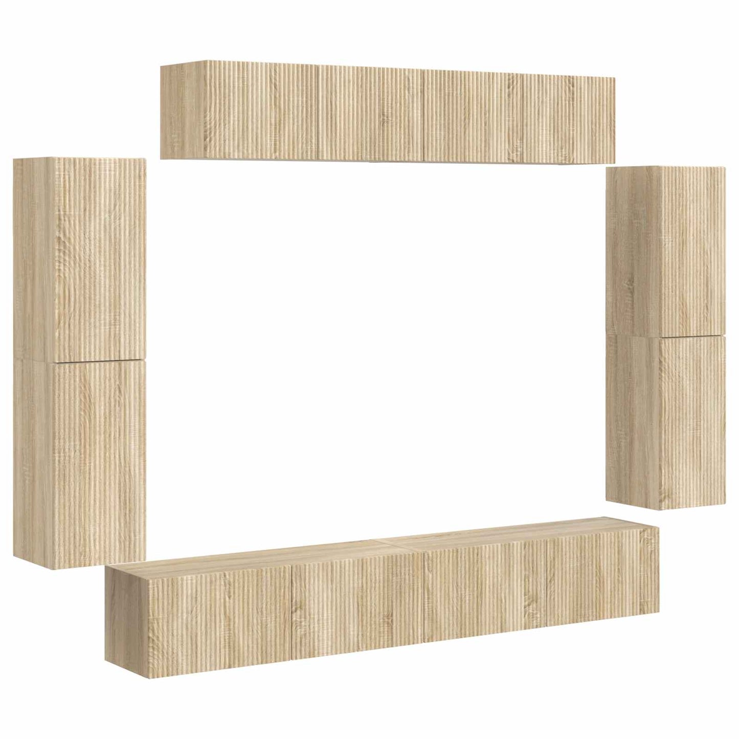 TV Cabinet 8 pcs Sonoma Oak