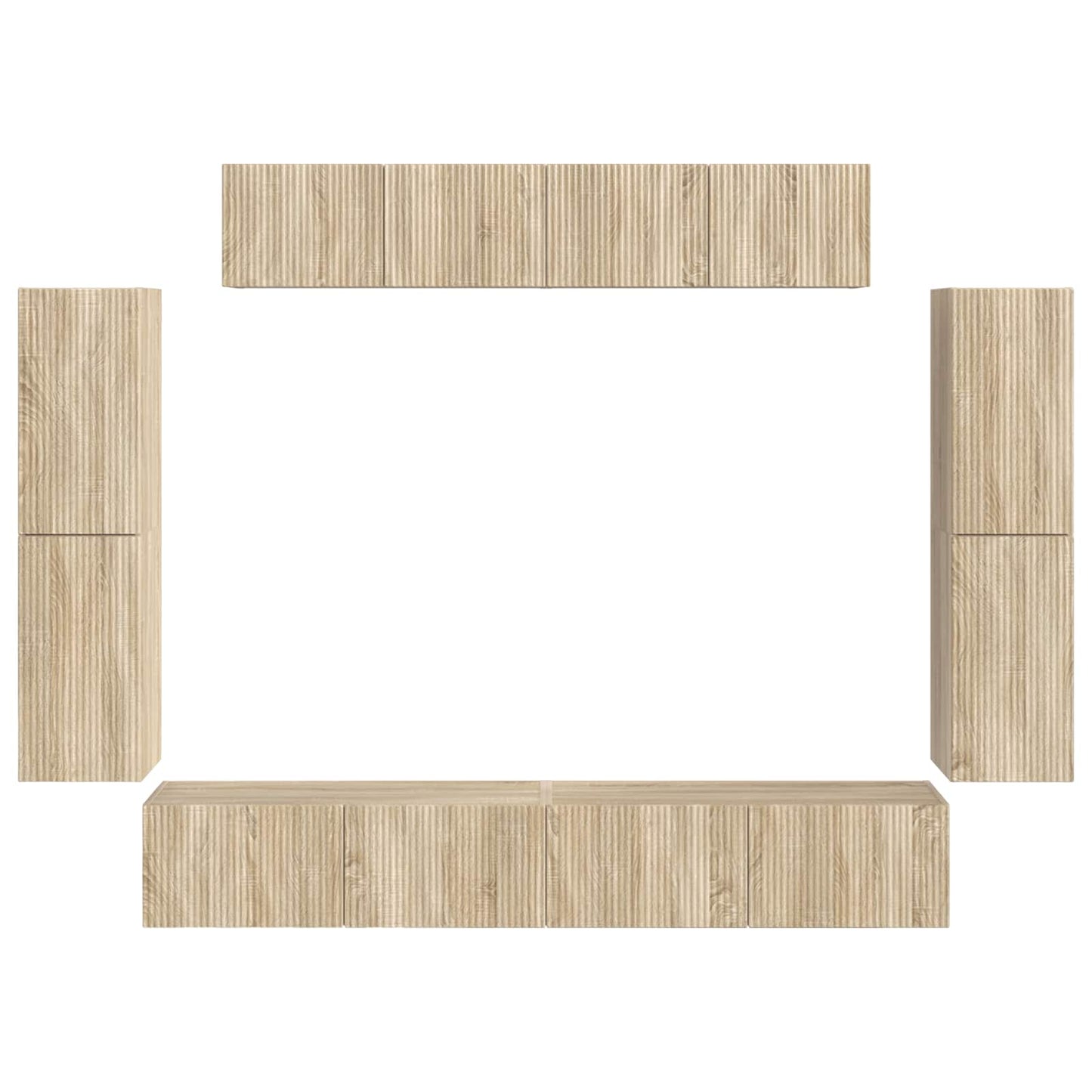 TV Cabinet 8 pcs Sonoma Oak