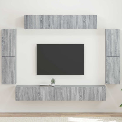 TV Cabinet 8 pcs Grey Sonoma