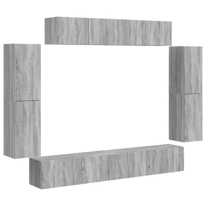 TV Cabinet 8 pcs Grey Sonoma