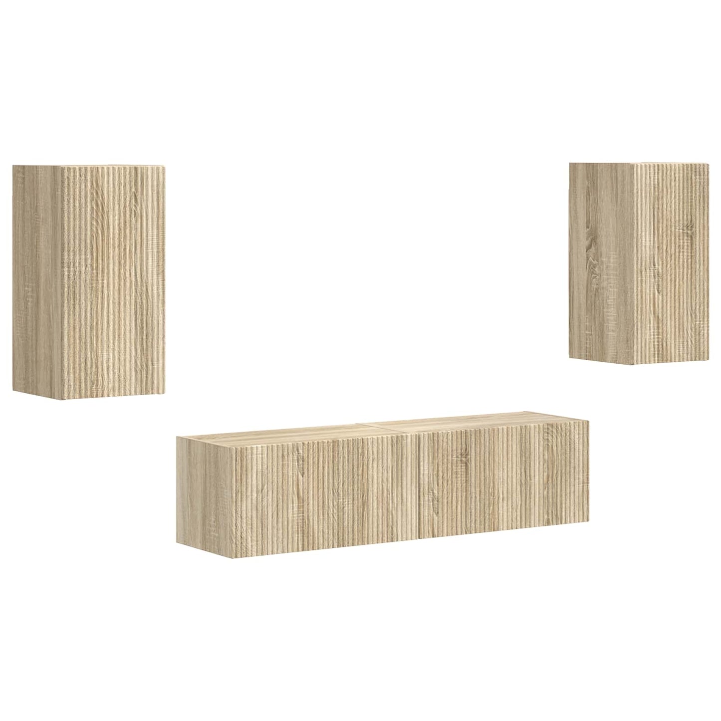 TV Cabinet Set 4 pcs Sonoma Oak Engineered Wood