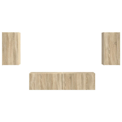TV Cabinet Set 4 pcs Sonoma Oak Engineered Wood