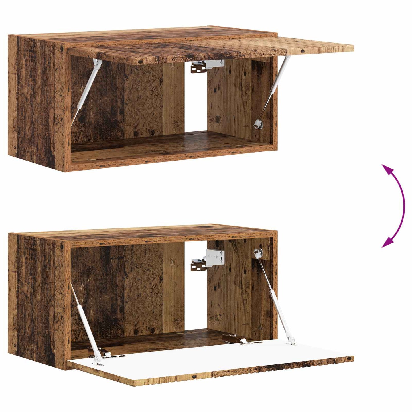 TV Cabinet Set 4 pcs Old Wood Engineered Wood