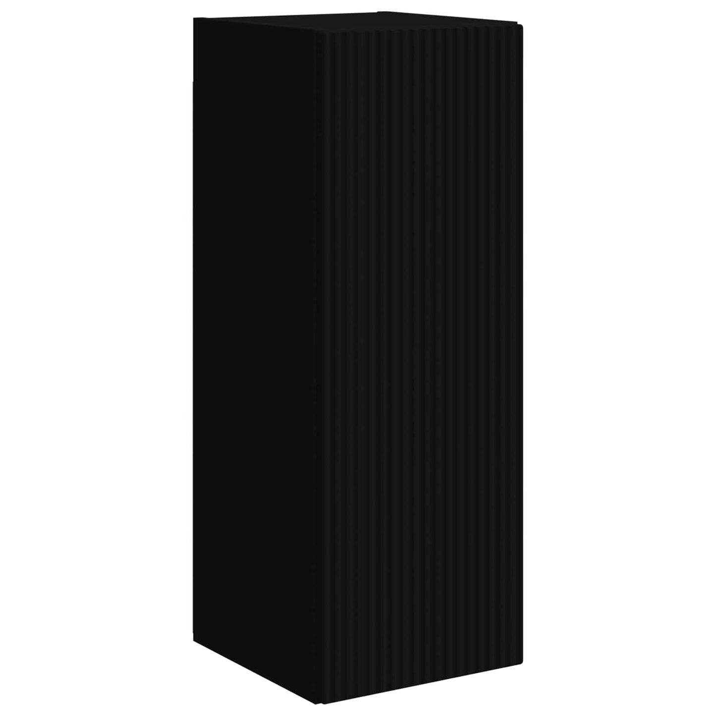 TV Cabinet Set 4 pcs Black Engineered Wood