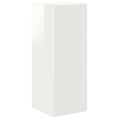 TV Cabinet Set 4 pcs High Gloss White Engineered Wood