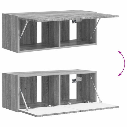 TV Cabinet Set 4 pcs Grey Sonoma Engineered Wood