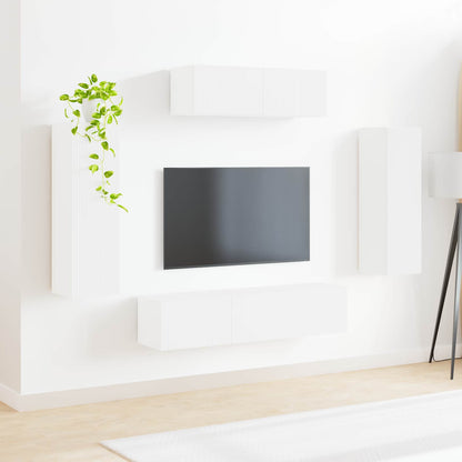 TV Cabinet 5 pcs White