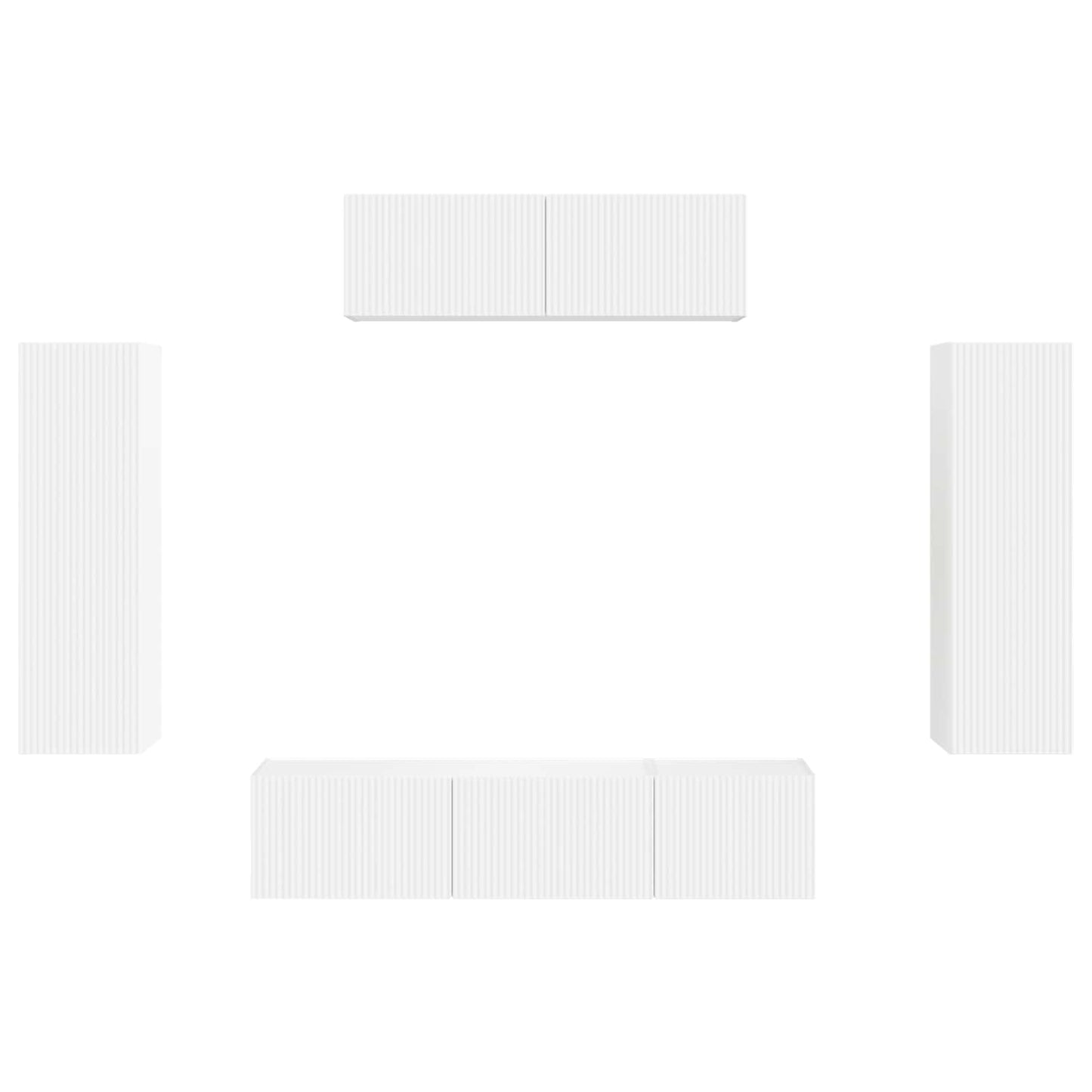TV Cabinet 5 pcs White