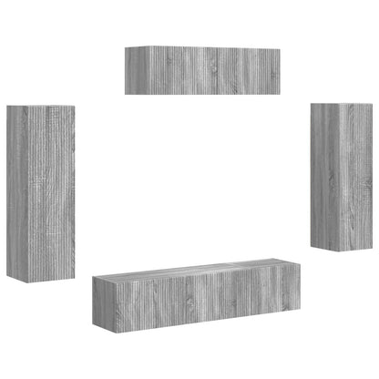 TV Cabinet 5 pcs Grey Sonoma