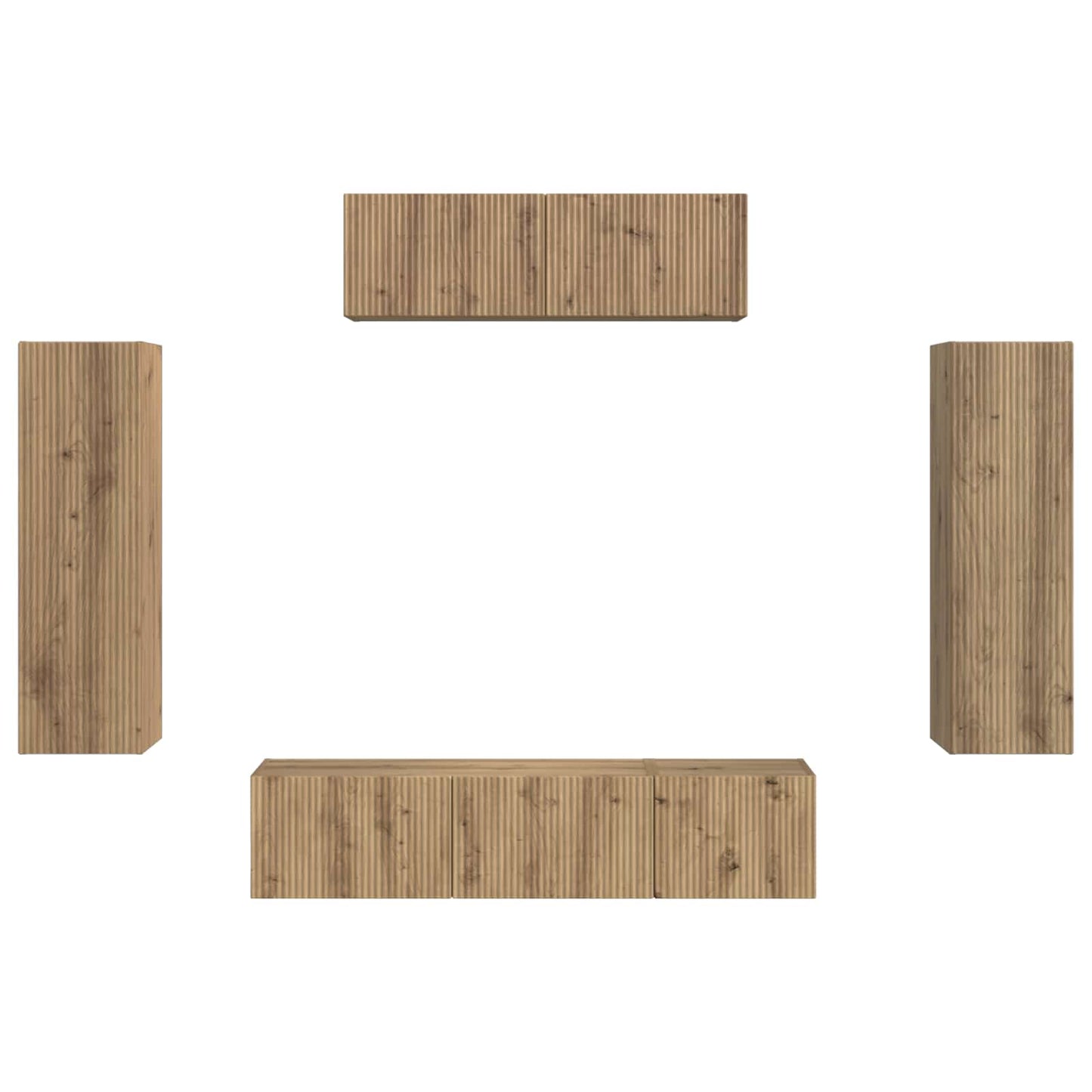 TV Cabinet 5 pcs Artisan Oak