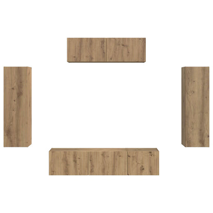 TV Cabinet 5 pcs Artisan Oak