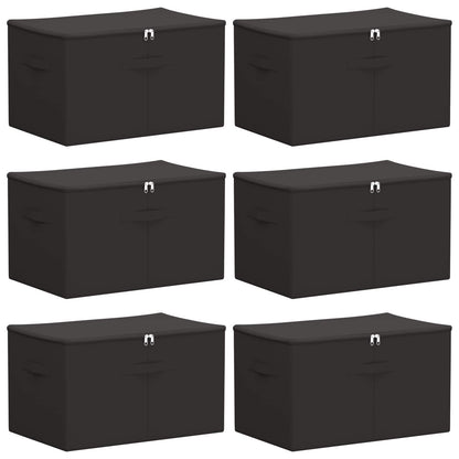 Storage Box 6 pcs Anthracite 55 x 35 x 32 cm Non-woven fabric