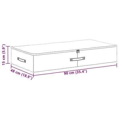 Storage Box 2 pcs Anthracite 90 x 48 x 15 cm Non-woven fabric