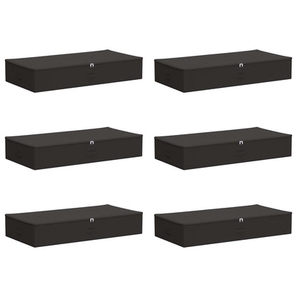Storage Box 6 pcs Anthracite 90 x 48 x 15 cm Non-woven fabric
