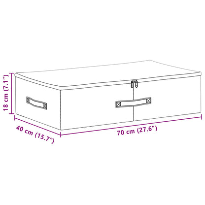 Storage Box 24 pcs Cream 70 x 40 x 18 cm Non-woven fabric