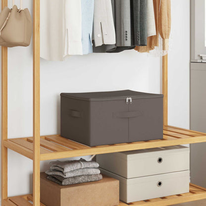 Storage Box 6 pcs Grey 50 x 30 x 25 cm Non-woven fabric