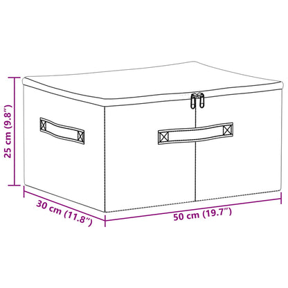 Storage Box 6 pcs Grey 50 x 30 x 25 cm Non-woven fabric