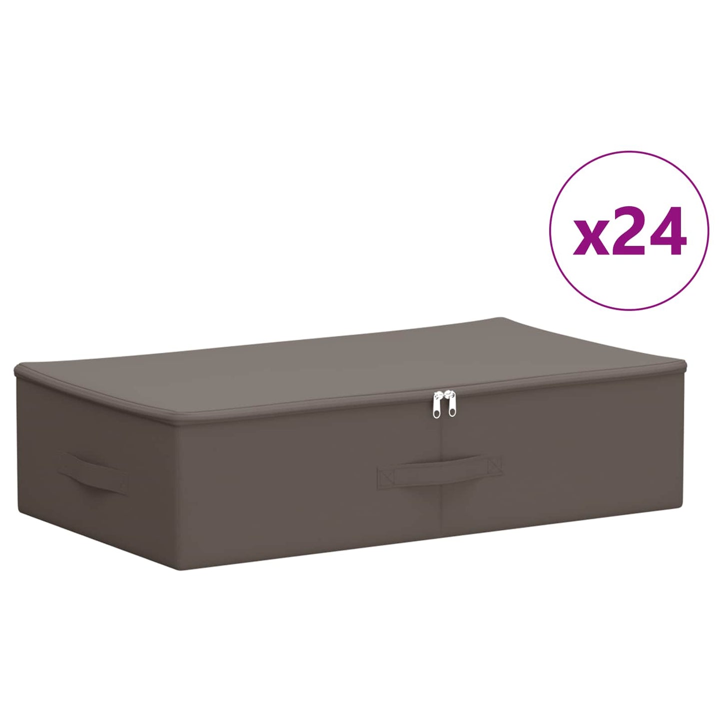 Storage Box 24 pcs Non-woven fabric 70 x 40 x 18 cm 50.4 L Grey
