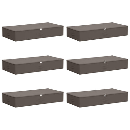 Storage Box 6 pcs Grey 90 x 48 x 15 cm Non-woven fabric