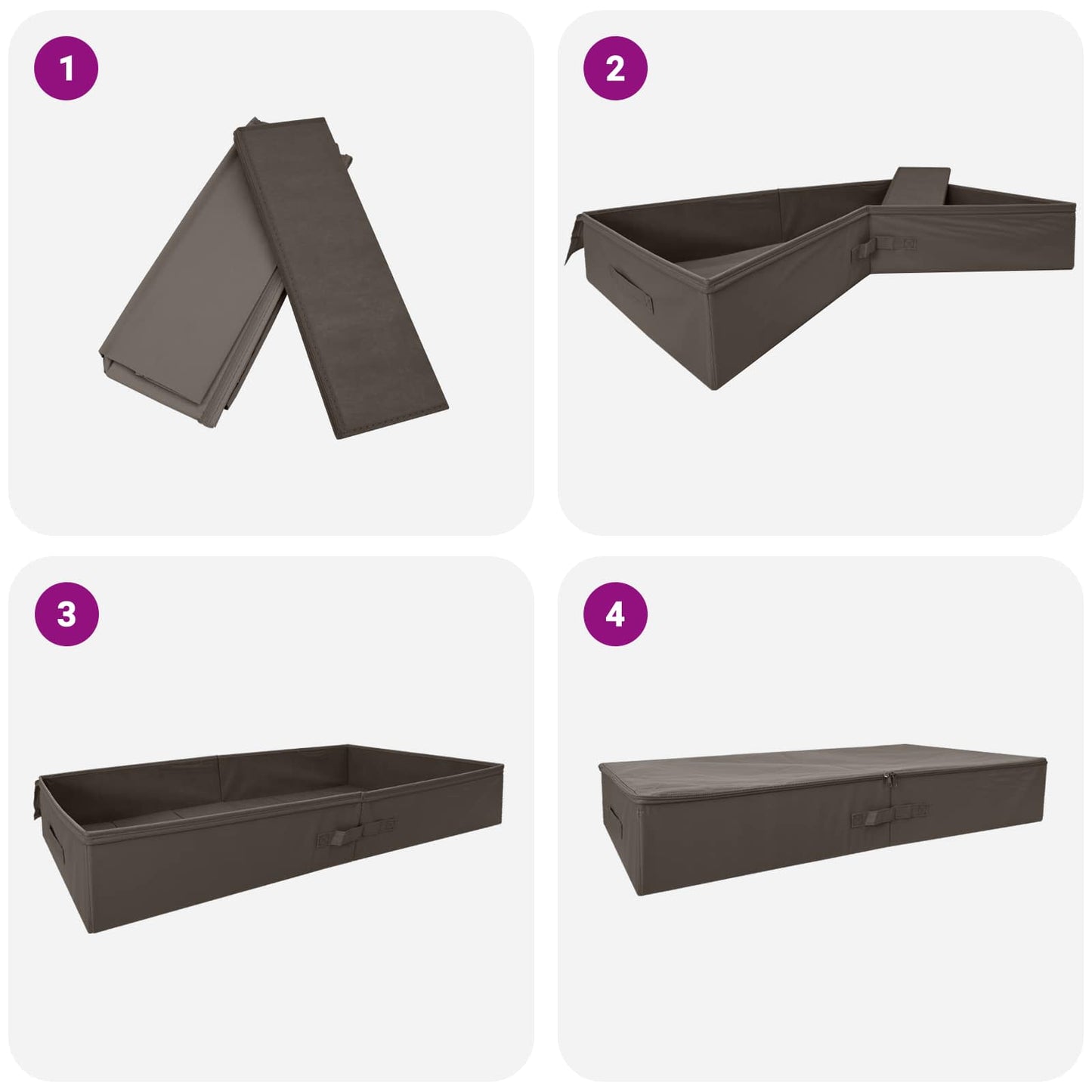 Storage Box Grey 100 x 50 x 18 cm Non-woven fabric