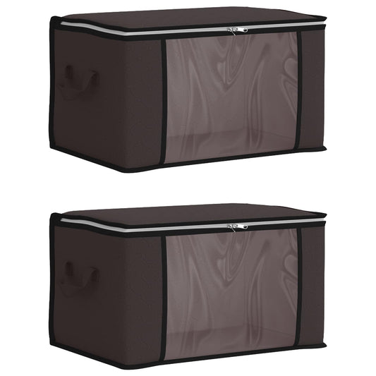 Storage Box with Transparent Side Window 2 pcs Non-woven fabric