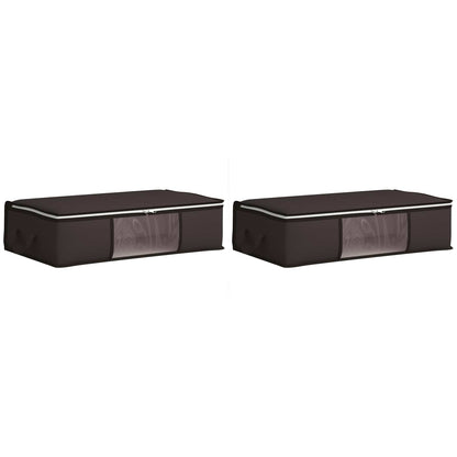 Storage Box with Transparent Side Window 2 pcs Anthracite