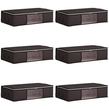 Storage Box with Transparent Side Window 6 pcs Anthracite