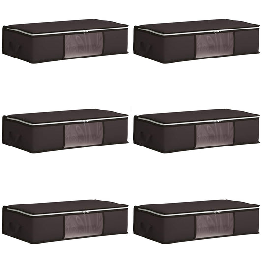 Storage Box with Transparent Side Window 6 pcs Non-woven fabric