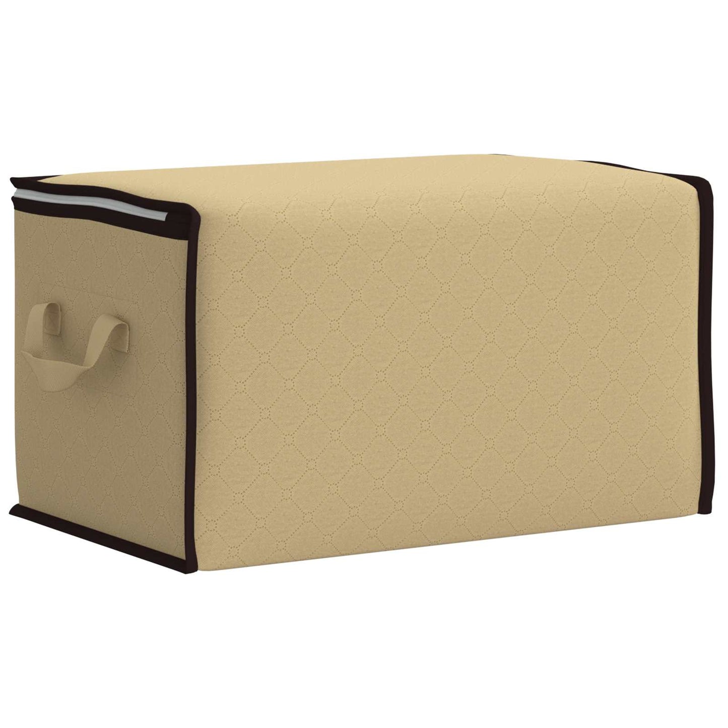 Storage Box with Transparent Side Window Cream 50 x 30 x 25 cm