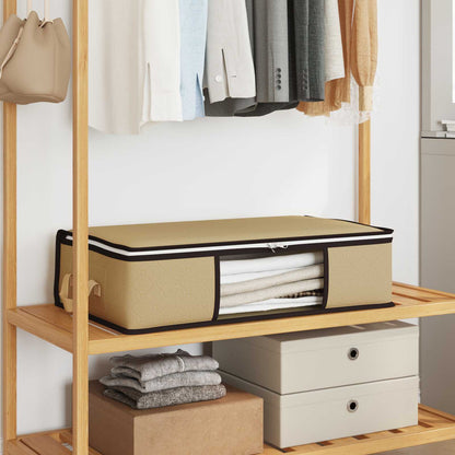 Storage Box with Transparent Side Window Cream 70 x 40 x 18 cm