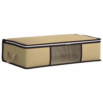 Storage Box with Transparent Side Window Cream 70 x 40 x 18 cm