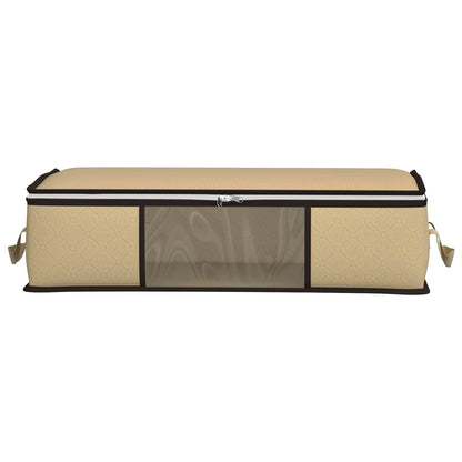 Storage Box with Transparent Side Window Cream 70 x 40 x 18 cm