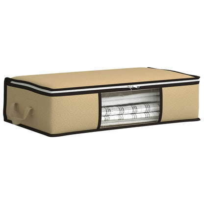 Storage Box with Transparent Side Window 6 pcs Cream
