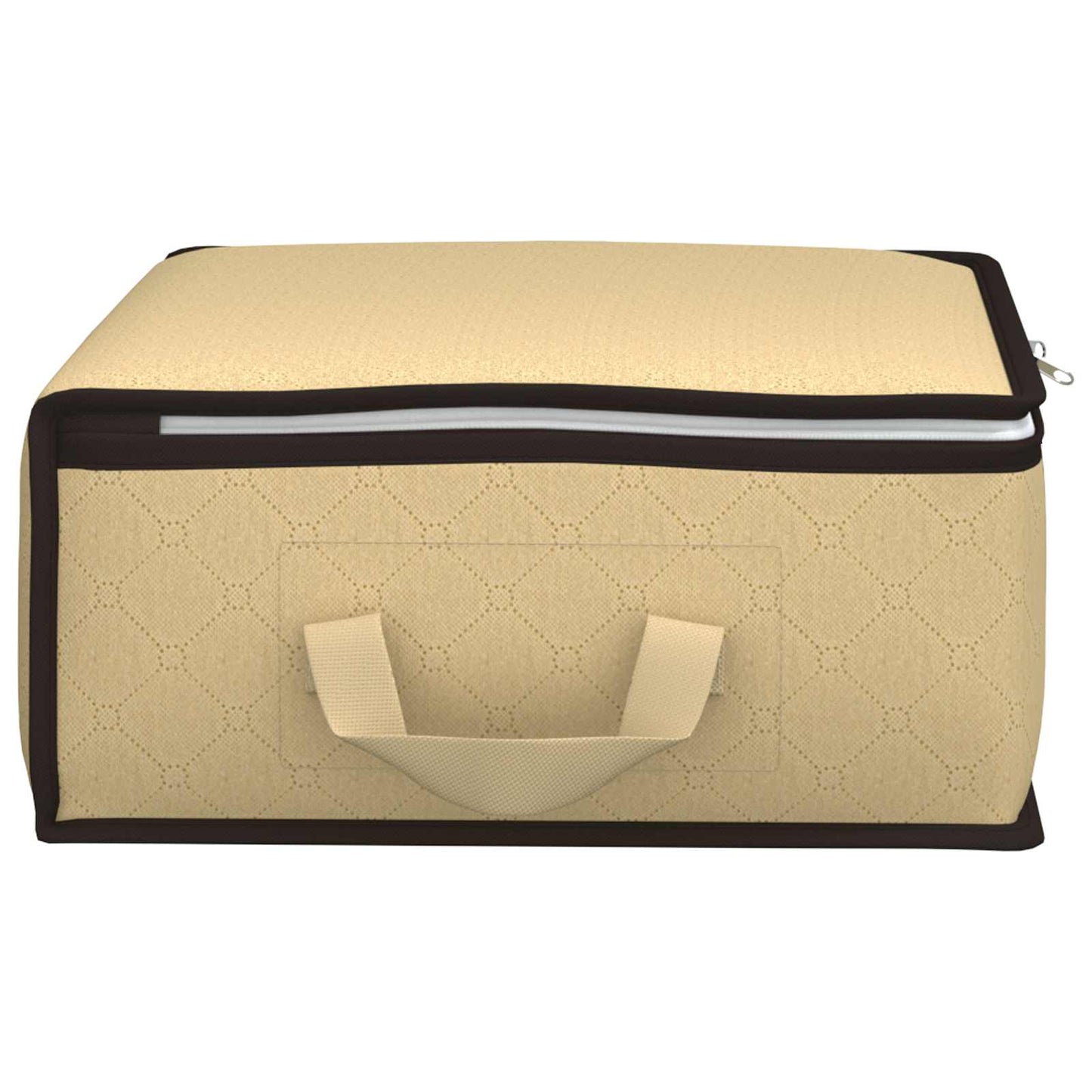 Storage Box with Transparent Side Window 6 pcs Cream