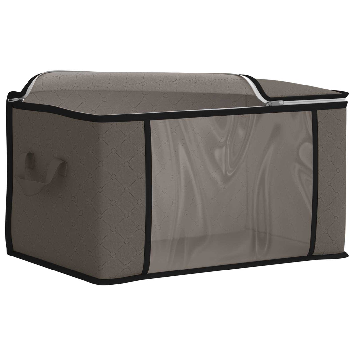 Storage Box with Transparent Side Window Grey 43 x 34 x 23 cm