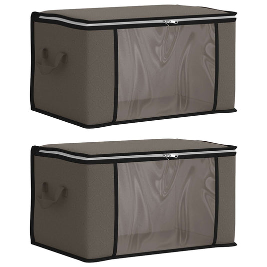 Storage Box with Transparent Side Window 2 pcs Non-woven fabric