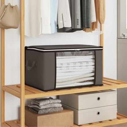 Storage Box with Transparent Side Window 6 pcs Grey