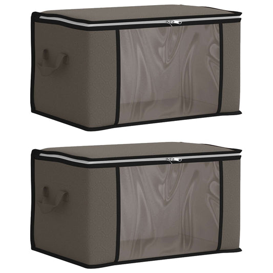 Storage Box with Transparent Side Window 2 pcs Non-woven fabric