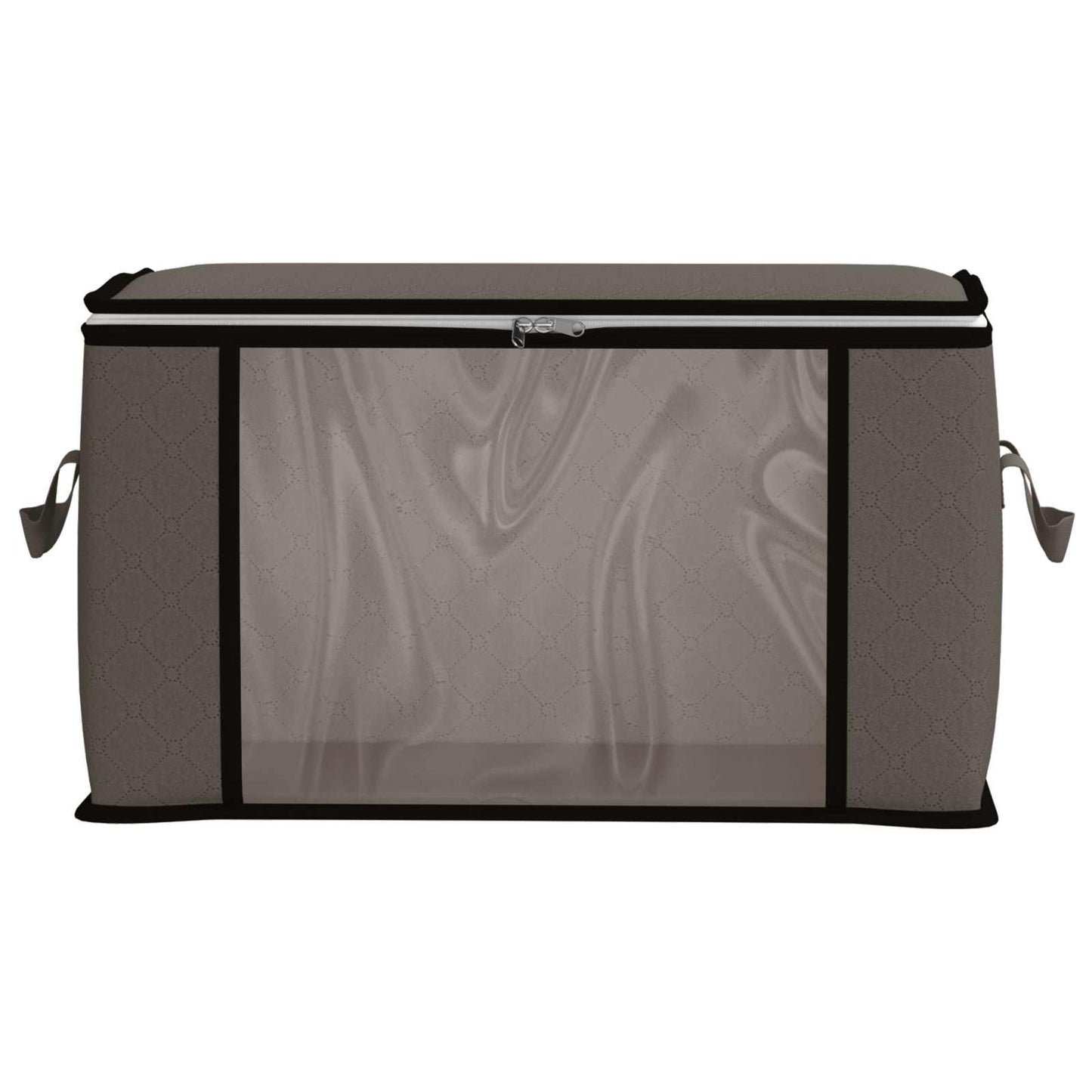 Storage Box with Transparent Side Window Grey 55 x 35 x 32 cm