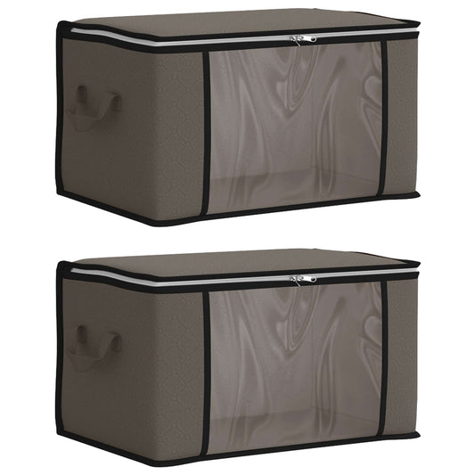 Storage Box with Transparent Side Window 2 pcs Non-woven fabric