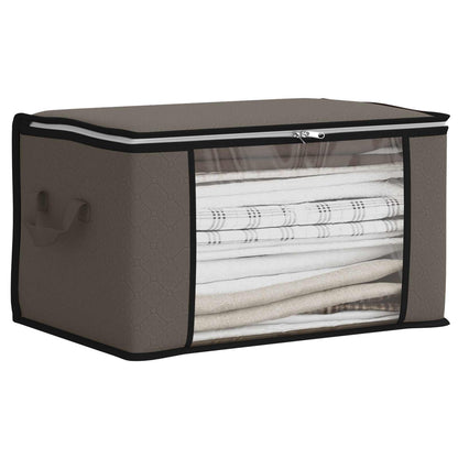 Storage Box with Transparent Side Window 2 pcs Grey