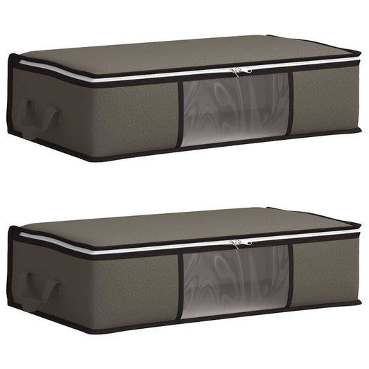 Storage Box with Transparent Side Window 2 pcs Non-woven fabric