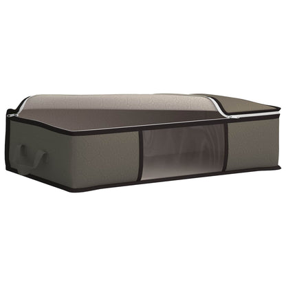 Storage Box with Transparent Side Window 2 pcs Grey
