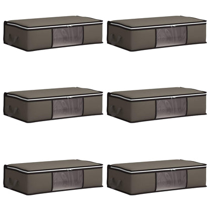 Storage Box with Transparent Side Window 6 pcs Grey