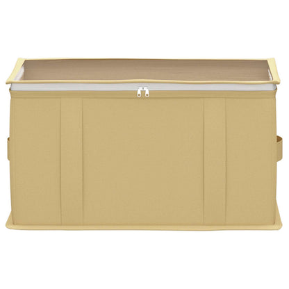 Storage Box with Transparent Top Window Cream 43 x 34 x 23 cm